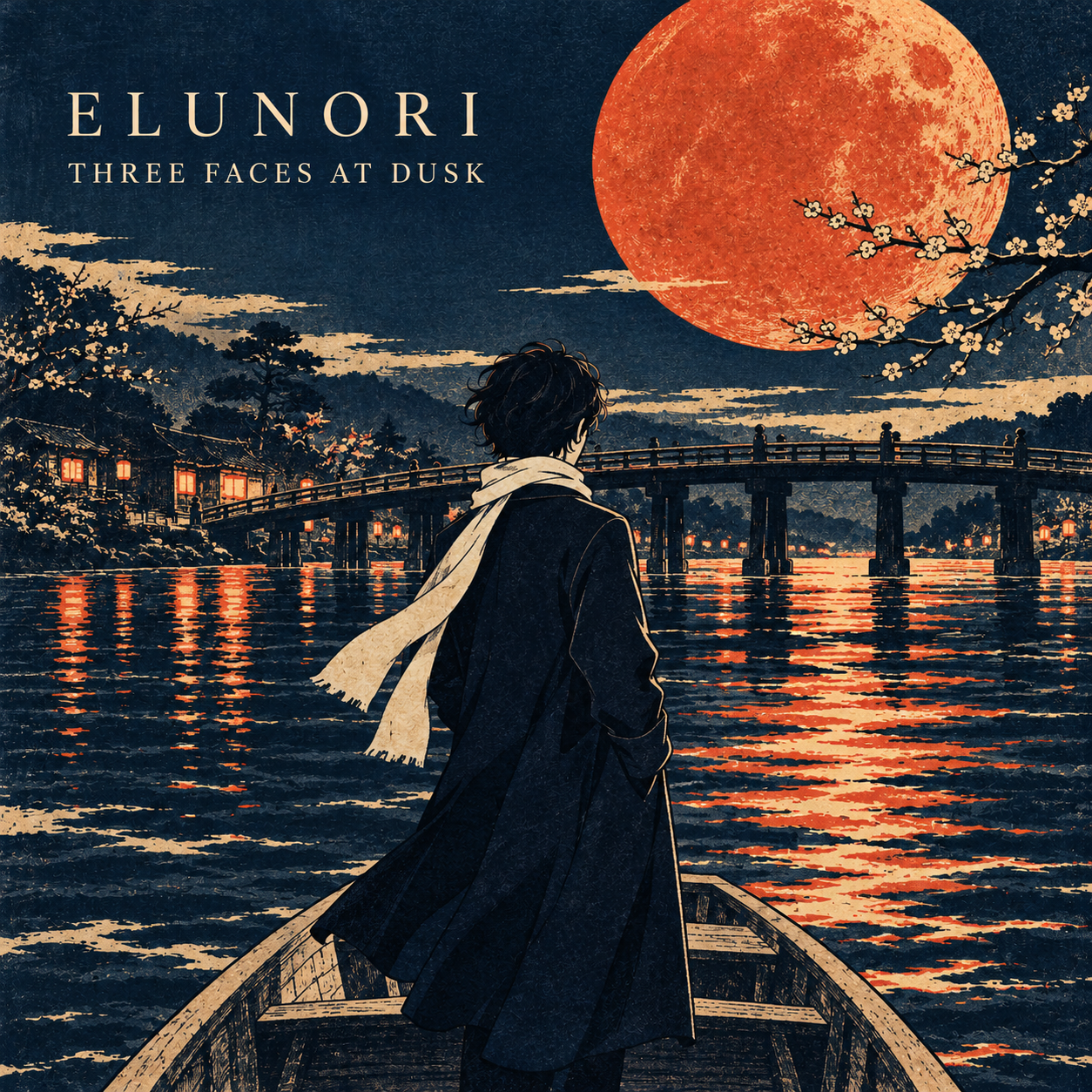 Elunori『Three Faces at Dusk』のアルバムジャケット